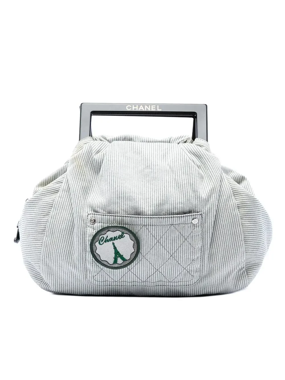 Chanel Striped Canvas Coco Paris #326778C12B